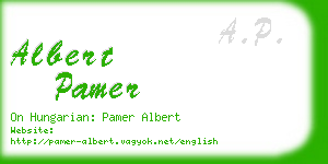 albert pamer business card